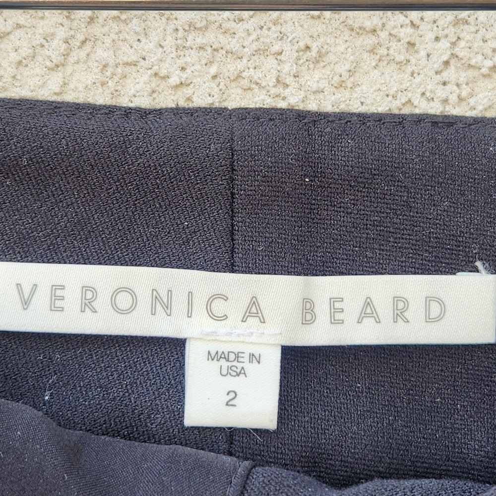 VERONICA BEARD Women's Pants Size 2 Black Straight Leg Office Career Made USA - Picture 2 of 11
